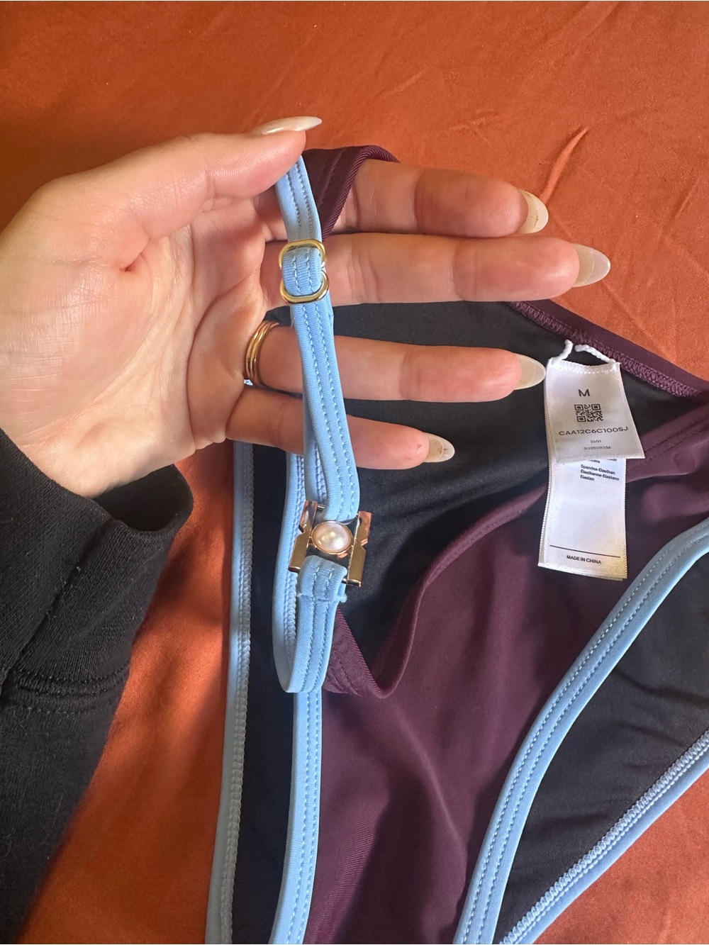 NWOT Cupshe Low-Rise Two-Tone Bikini Bottom - Picture 5 of 8